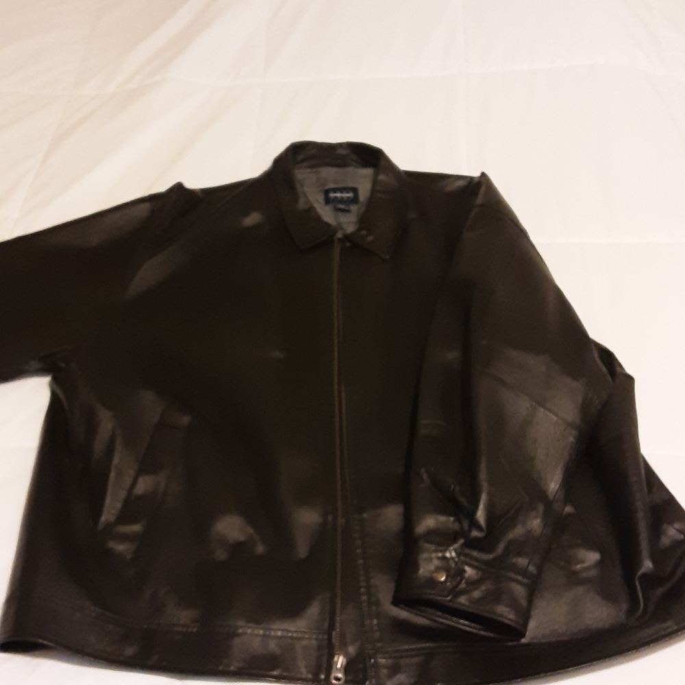 Black leather jacket